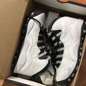 Jordan’s Kids White and Black Sneakers